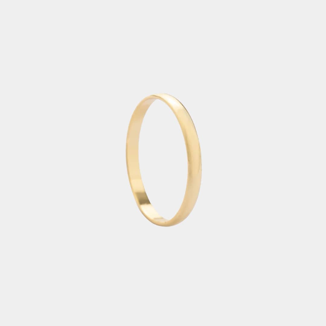 Anillo Alianza talla 5 en oro laminado 18K - Ofir18K
