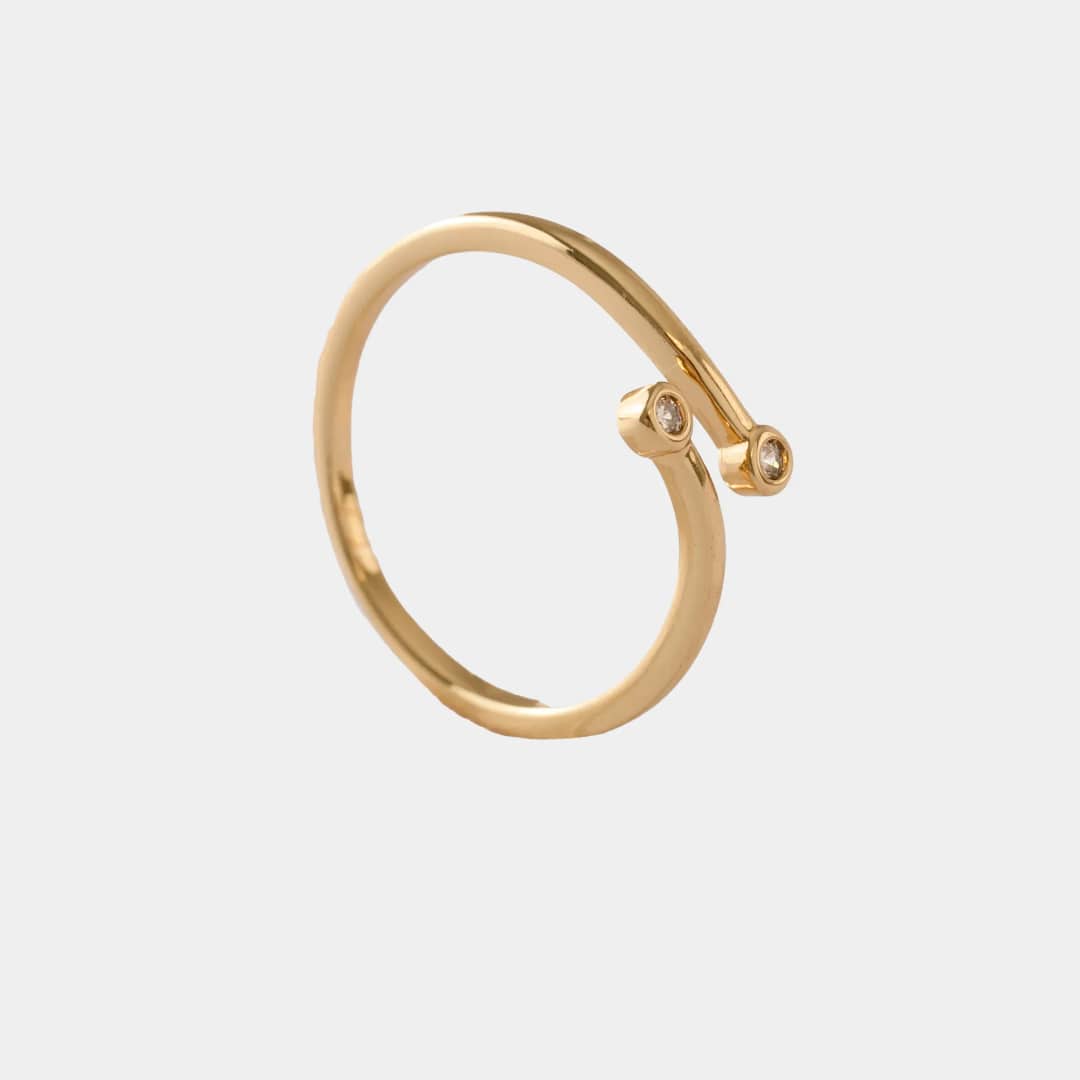 Anillo Signal ajustable en oro laminado 18K - Ofir18K