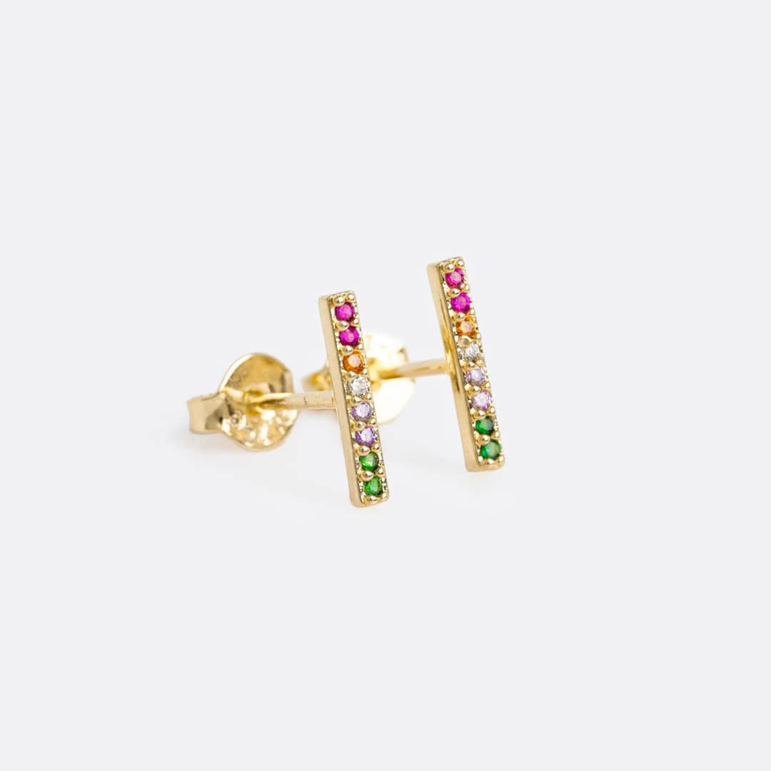 Areta línea arcoiris en oro laminado 18K - Ofir18K