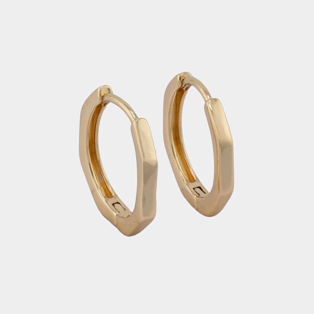 Candonga codice 15 mm en oro laminado 18K - Ofir18K