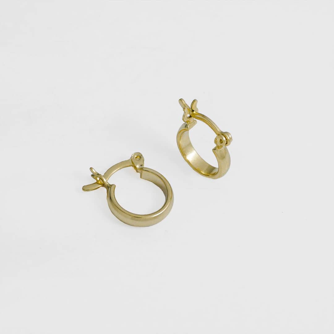 Candonga lisa 1 en oro laminado 18K - Ofir18K