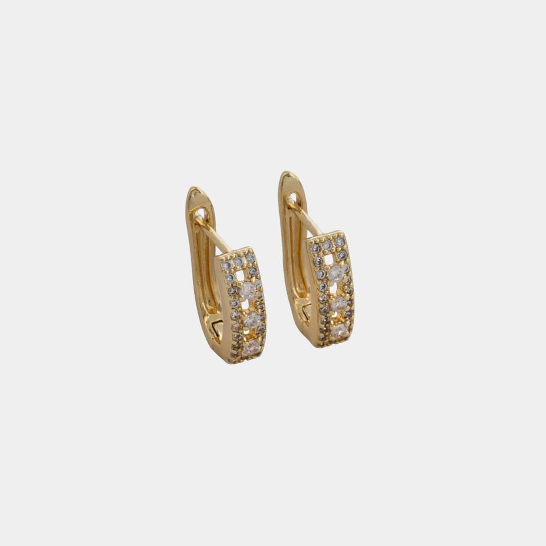 Candonga parallel circones 14 mm en oro laminado 18K - Ofir18K