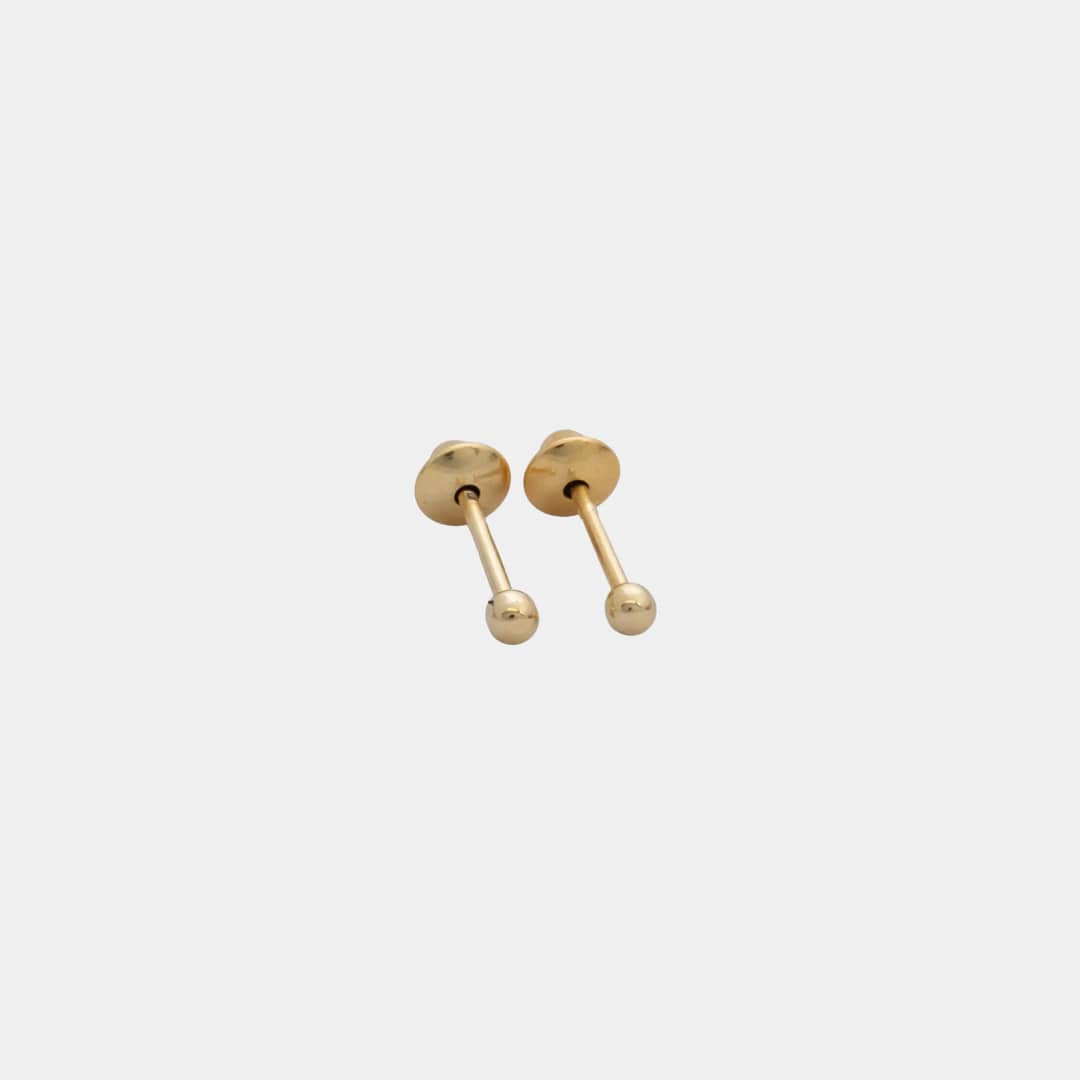 Topo balin 2 mm en oro laminado 18K - Ofir18K