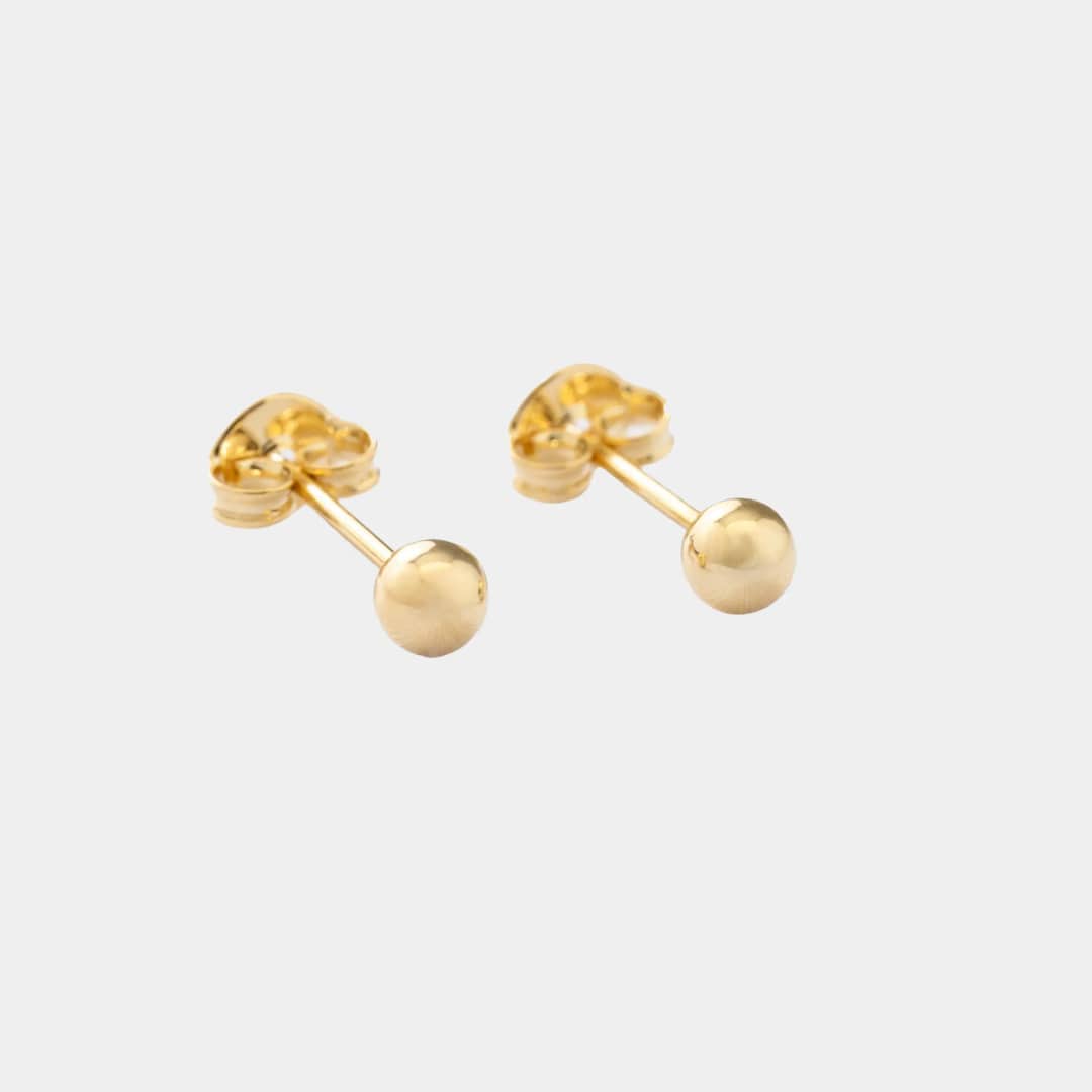 Topo balin 4 mm en oro laminado 18K - Ofir18K