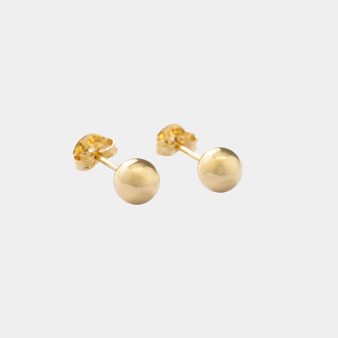 Topo balin 6 mm en oro laminado 18K - Ofir18K