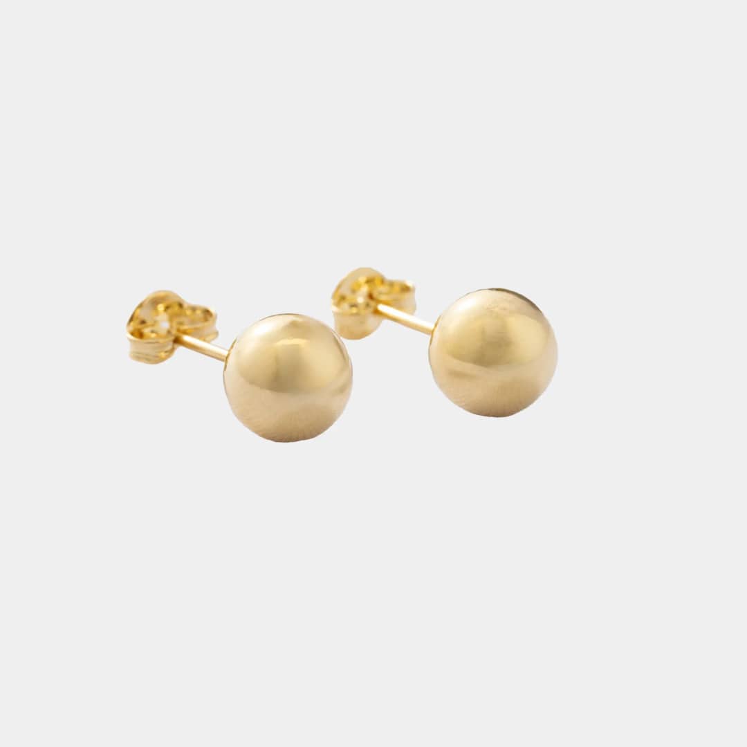 Topo balin 8 mm en oro laminado 18K - Ofir18K