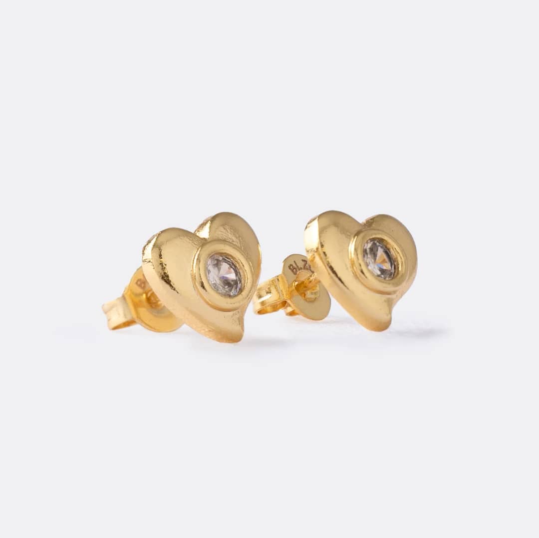 Topo corazón caja redonda en oro laminado 18K - Ofir18K
