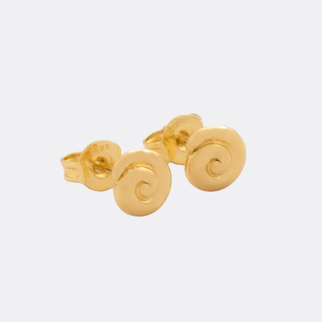 Topo espiral 6 mm en oro laminado 18K - Ofir18K
