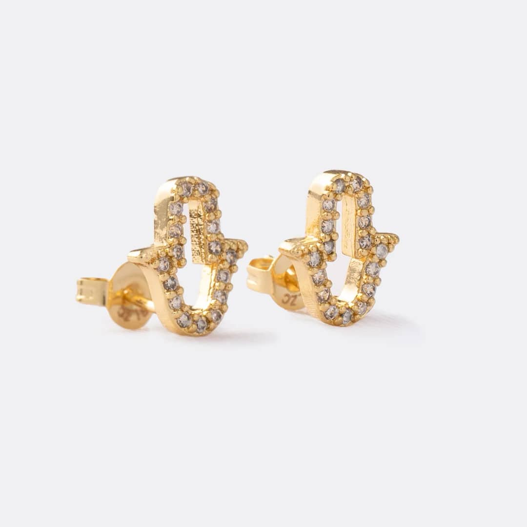 Topo mano hamsa en oro laminado 18K - Ofir18K