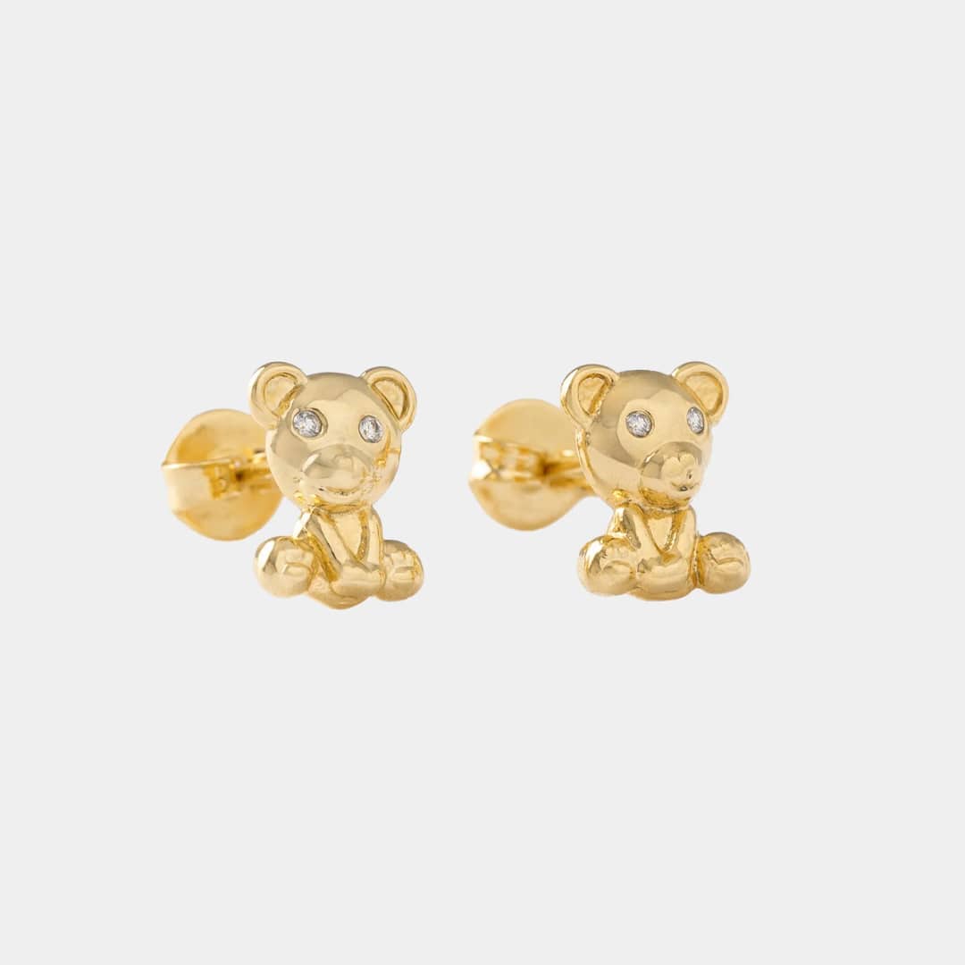Topo osito teddy en oro laminado 18K - Ofir18K
