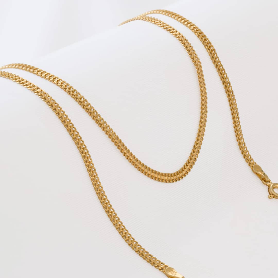Cadena tejido Arrow IT 2.6 mm en oro laminado 18K, 65 cm - Ofir18K