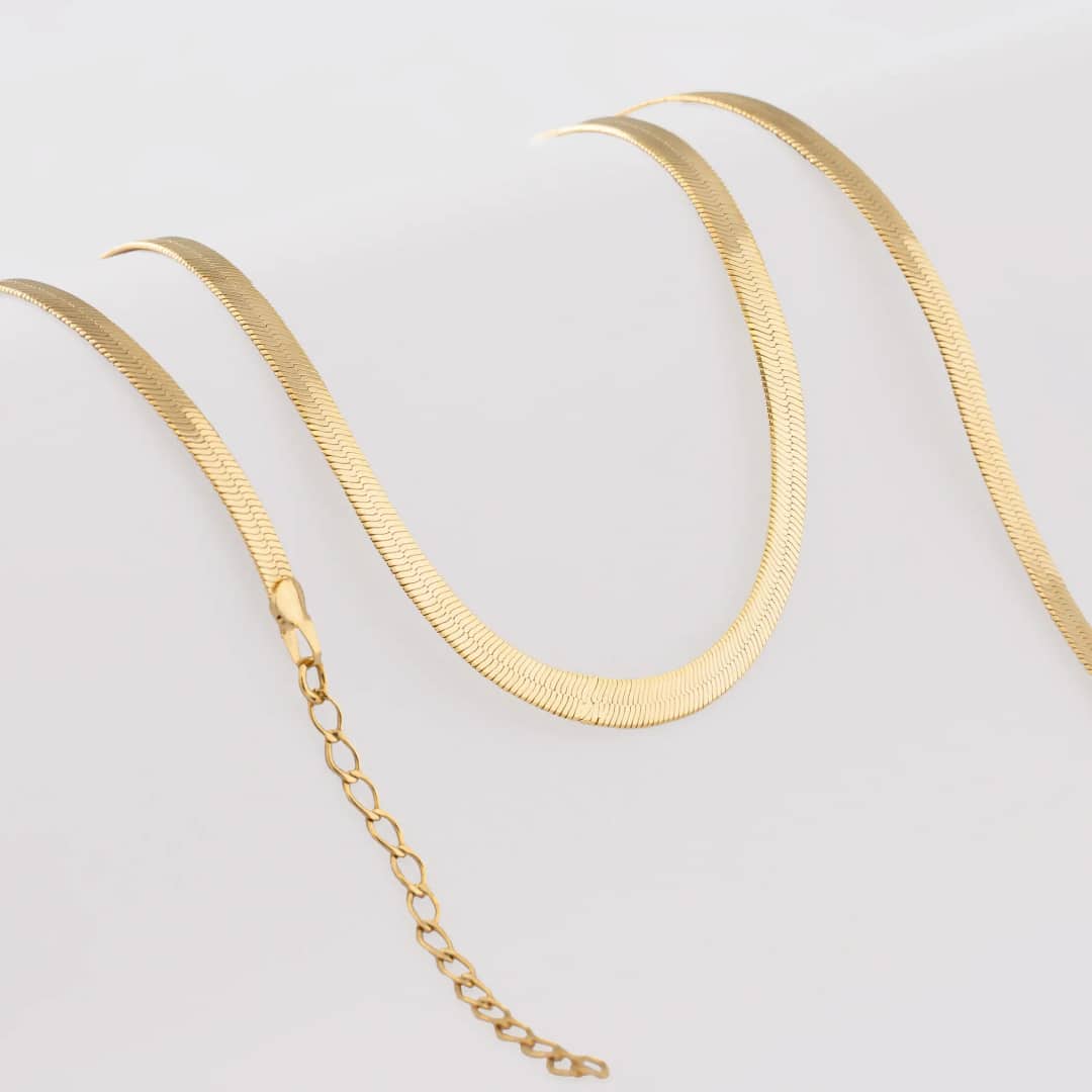 Cadena tejido Egipcio en oro laminado 18K, 40 cm - Ofir18K
