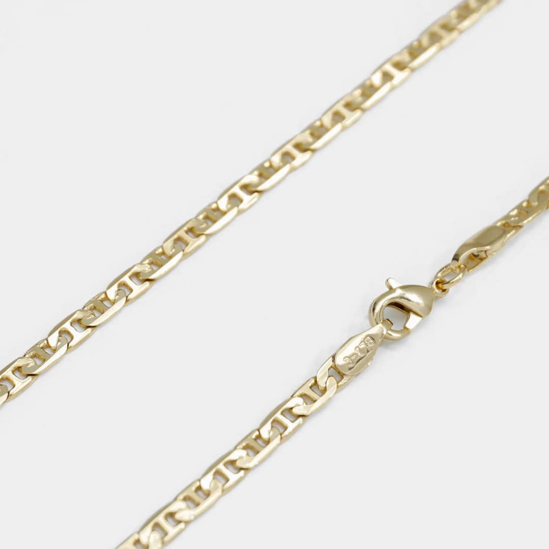 Cadena tejido Escalera en oro laminado 18K, 45 cm - Ofir18K