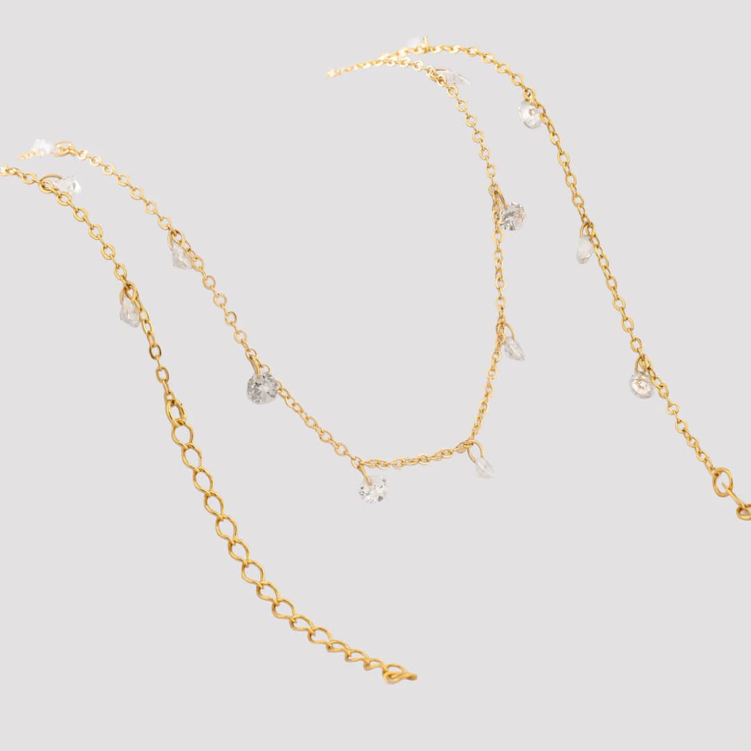 Cadena tejido Gypsy en oro laminado 18K, 35 cm - Ofir18K