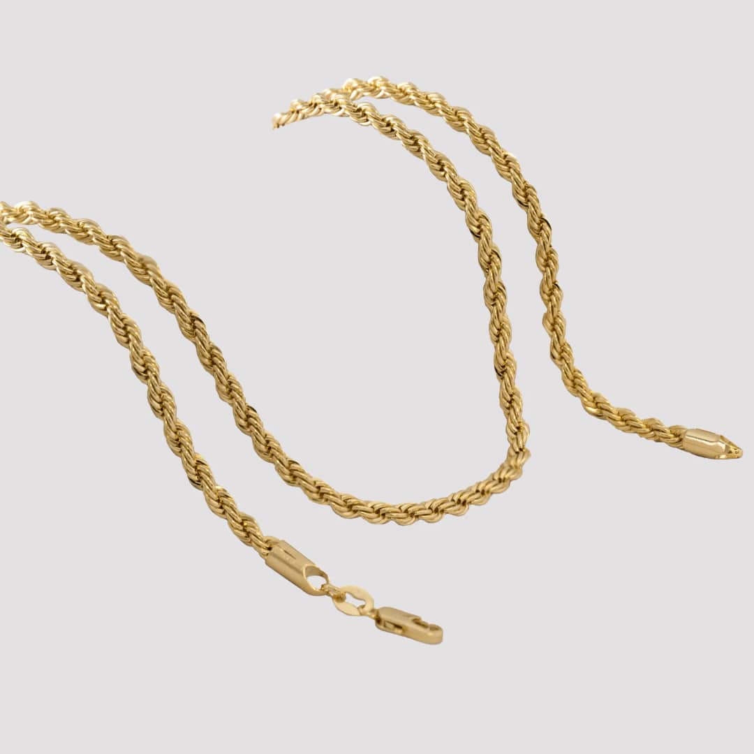 Cadena tejido Lazo 3mm en oro laminado 18K, 65 cm - Ofir18K