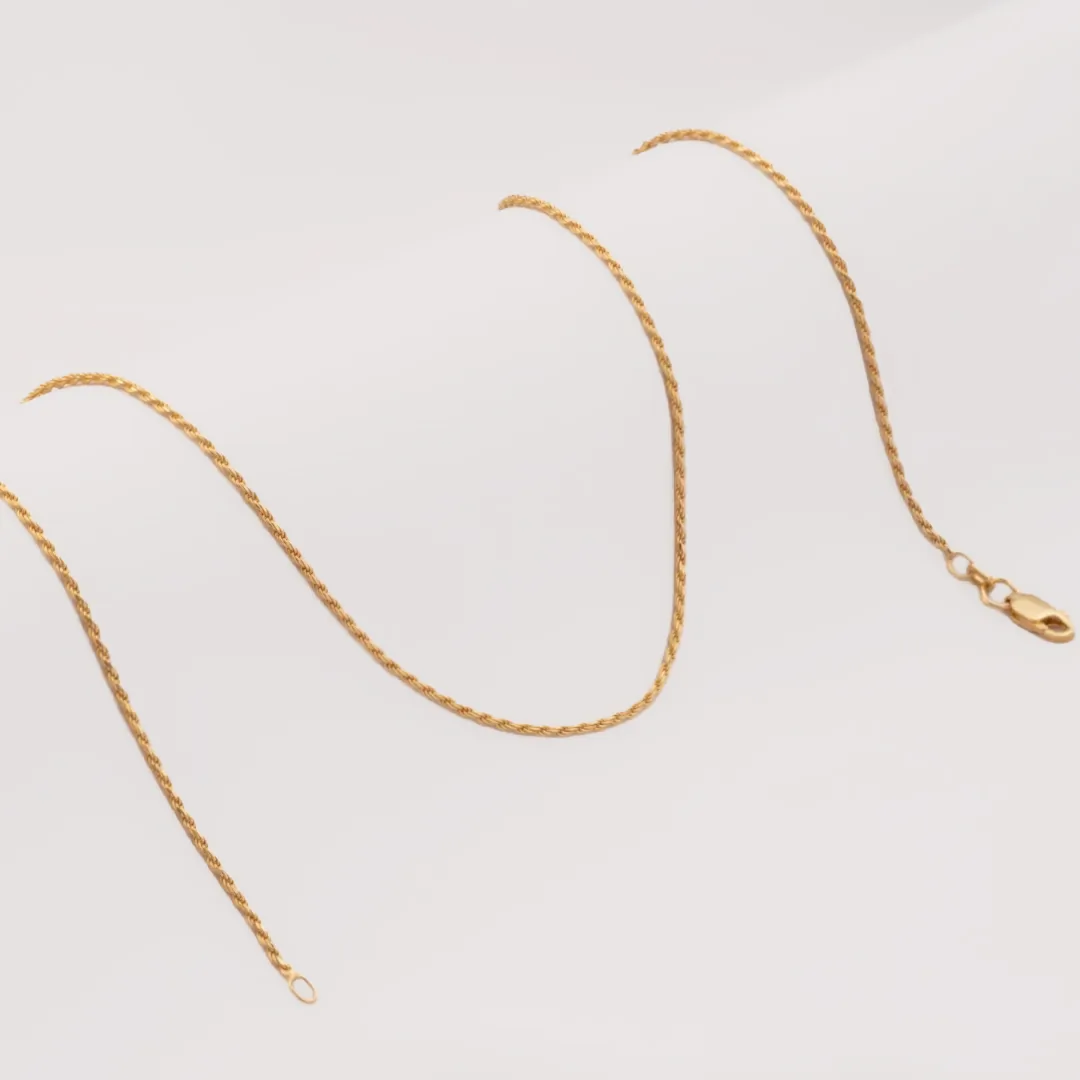 Cadena tejido Lazo IT 1.3 mm en oro laminado 18K, 45 cm - Ofir18K