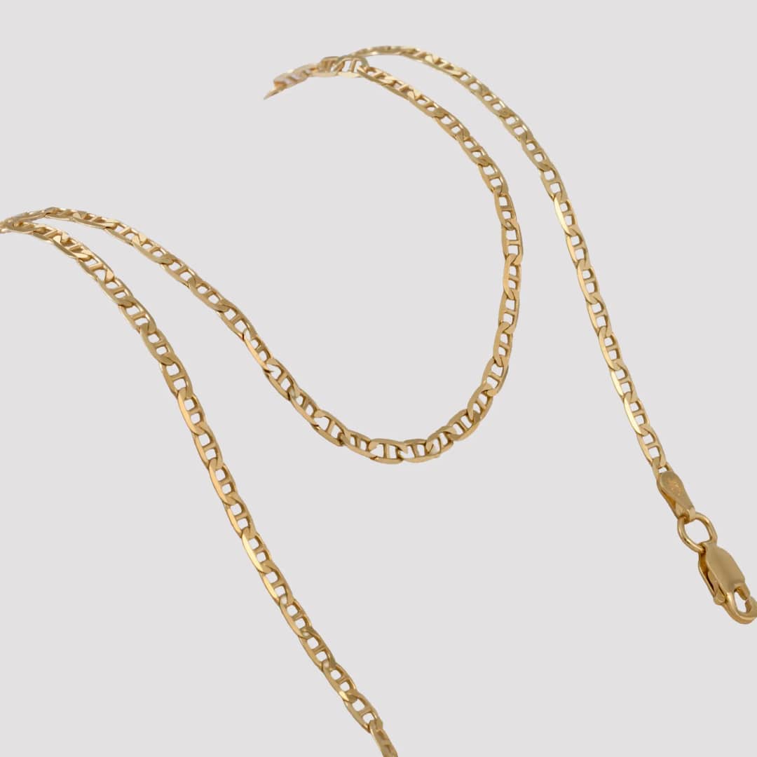 Cadena tejido Marine IT 2.8 mm en oro laminado 18K, 45 cm - Ofir18K