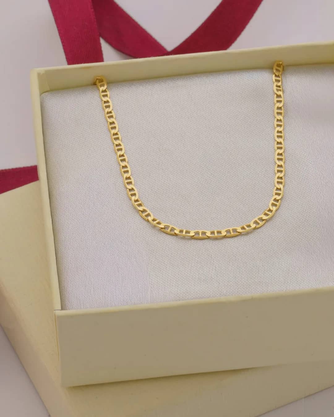 Cadena tejido Marine IT 2.8 mm en oro laminado 18K, 65 cm - Ofir18K