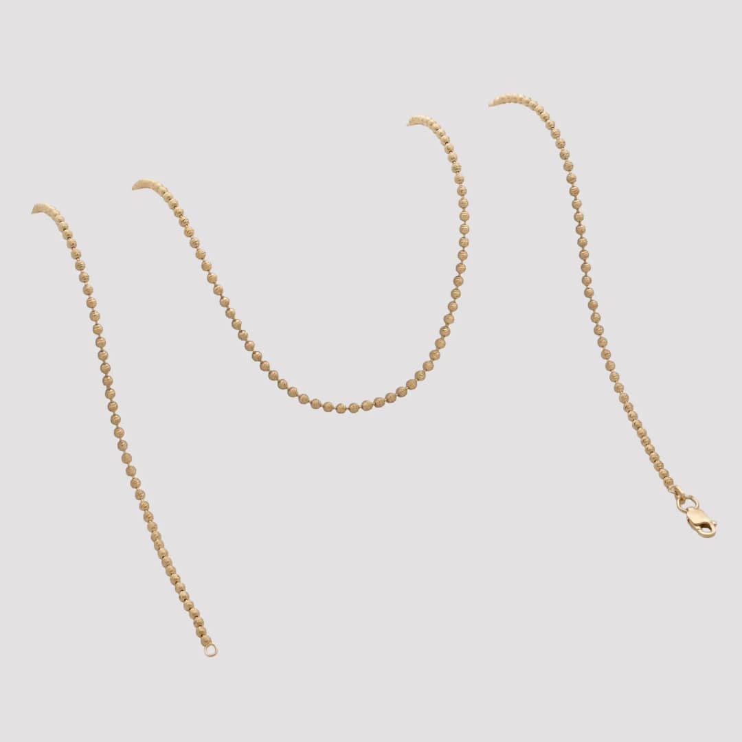 Cadena tejido Militar IT en oro laminado 18K, 65 cm - Ofir18K