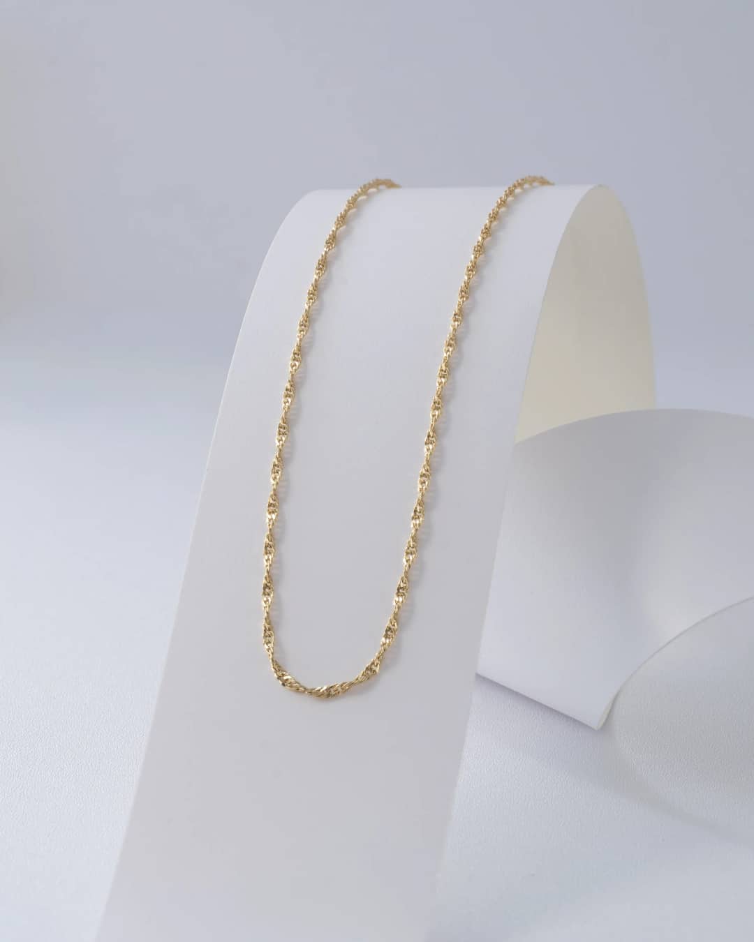 Cadena tejido Singapur IT 1.7 mm en oro laminado 18K, 60 cm - Ofir18K