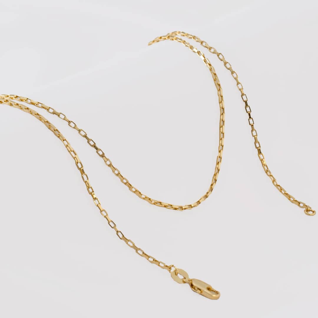Cadena tejido Vintage 1.1 mm en oro laminado 18K, 45 cm - Ofir18K