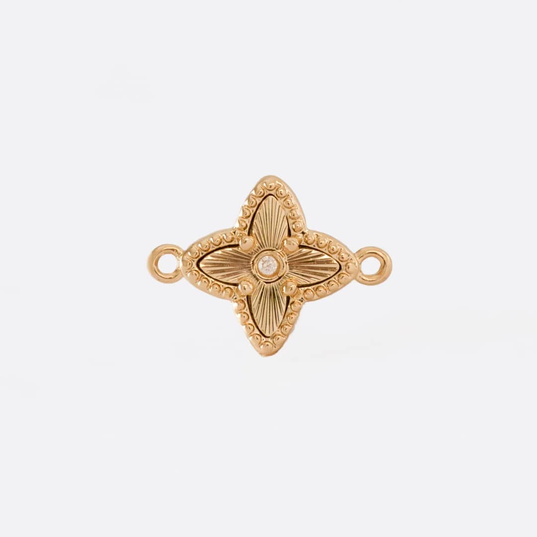 Herraje Lotus en oro laminado 18K - Ofir18K