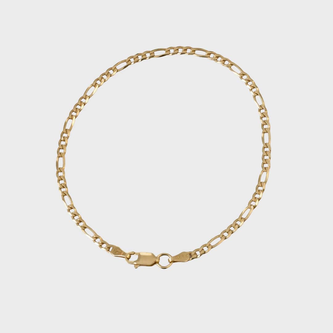 Pulsera 3*1 IT 2.9 mm 19.5 cm en oro laminado 18K - Ofir18K