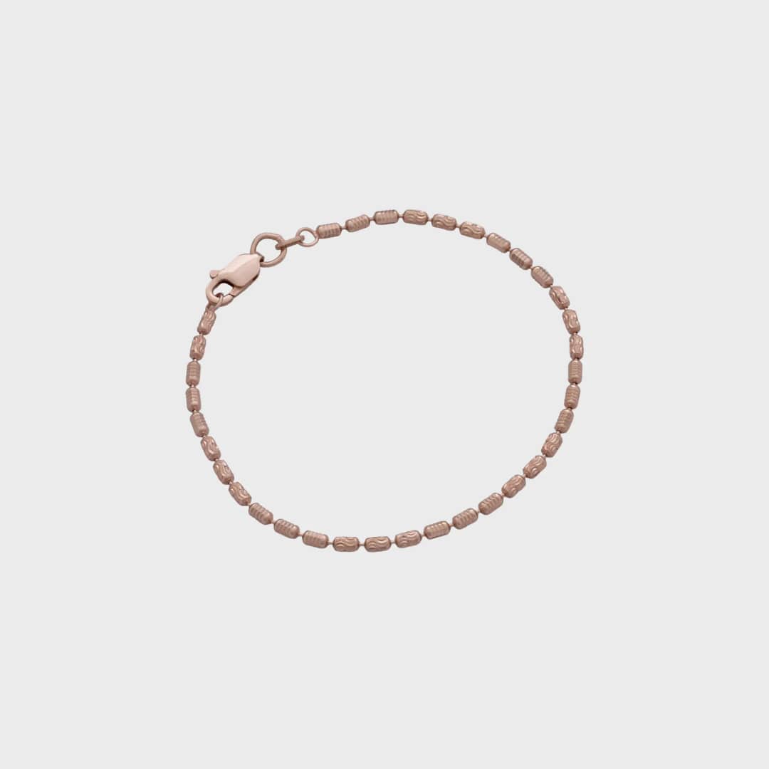 Pulsera Barril Prismc Rose IT 19.5 cm en oro laminado 18K - Ofir18K