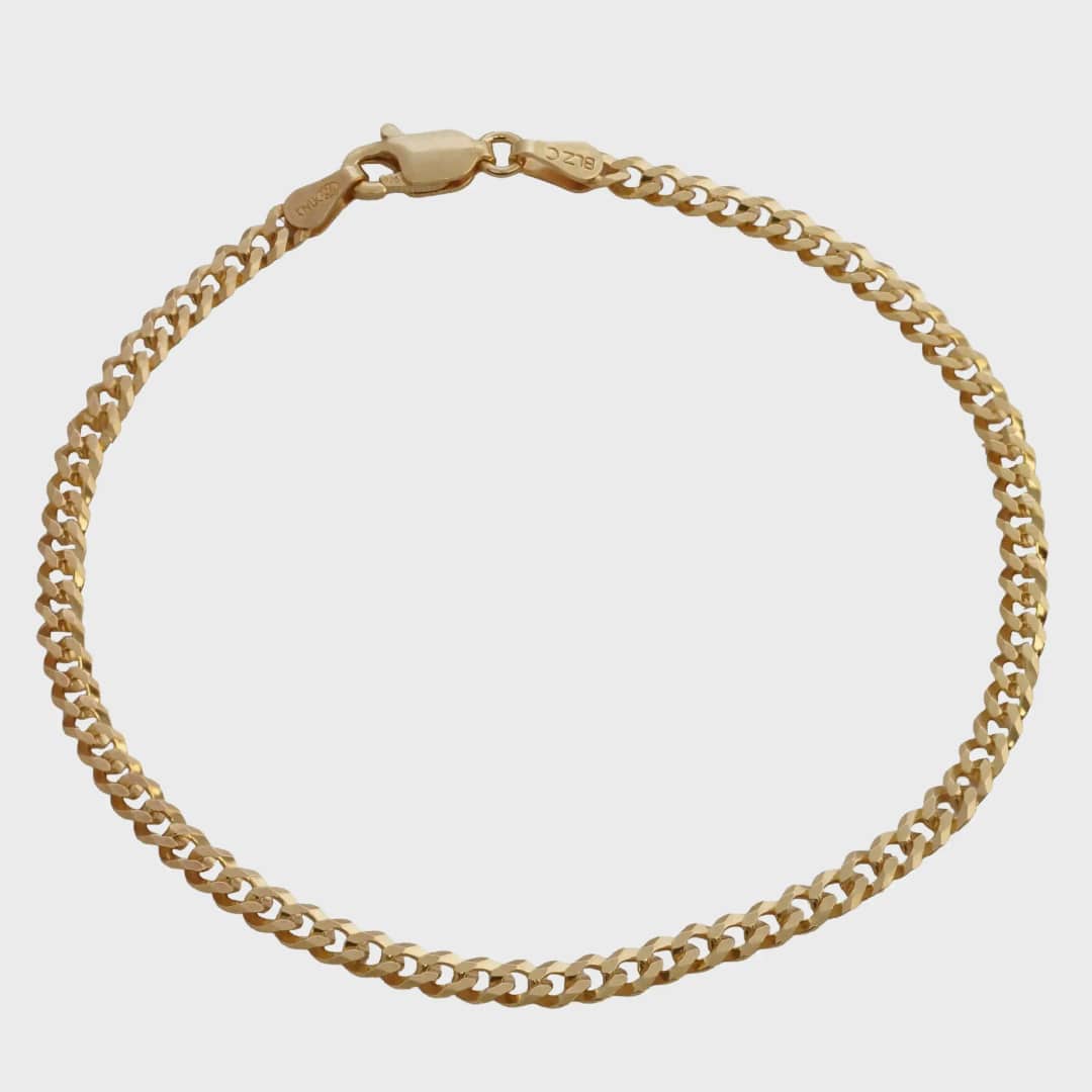Pulsera Cuban Link IT 3.1 mm 19 cm en oro laminado 18K - Ofir18K