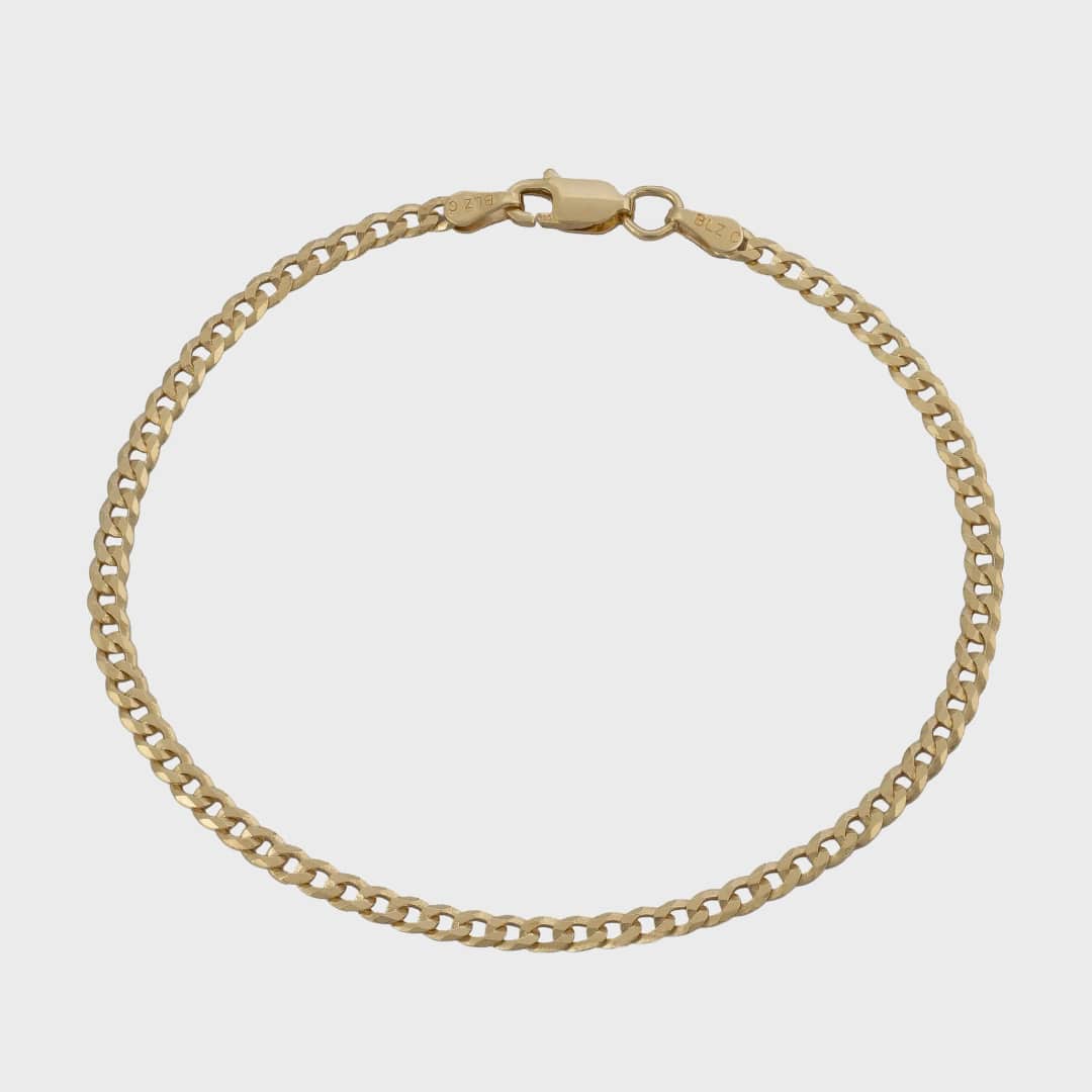 Pulsera Cubana IT 3 mm 19.5 cm en oro laminado 18K - Ofir18K