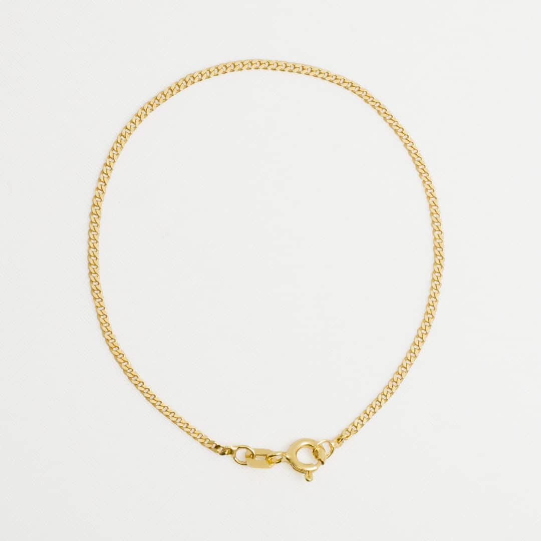 Pulsera Cubanita IT 1.5 mm 16 cm en oro laminado 18K - Ofir18K