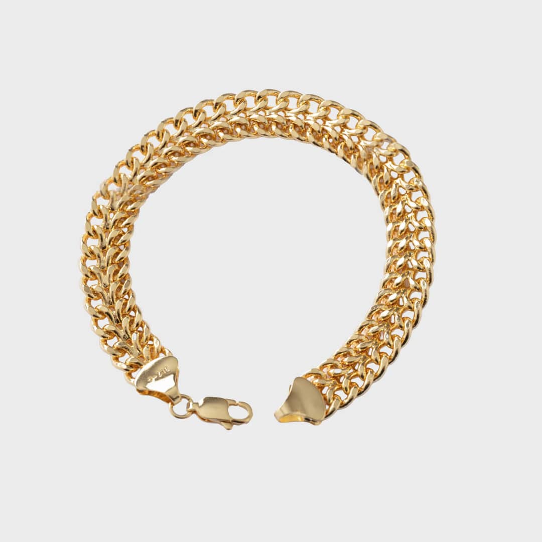 Pulsera Franco 20 cm en oro laminado 18K - Ofir18K