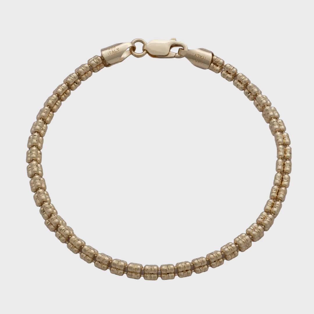 Pulsera ICE 3L TRI IT 19.5 cm en oro laminado 18K - Ofir18K