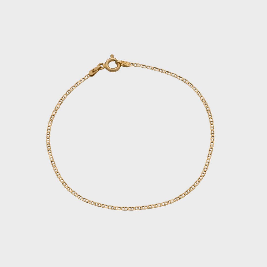 Pulsera Marine IT 1.5 mm 19.5 cm en oro laminado 18K - Ofir18K