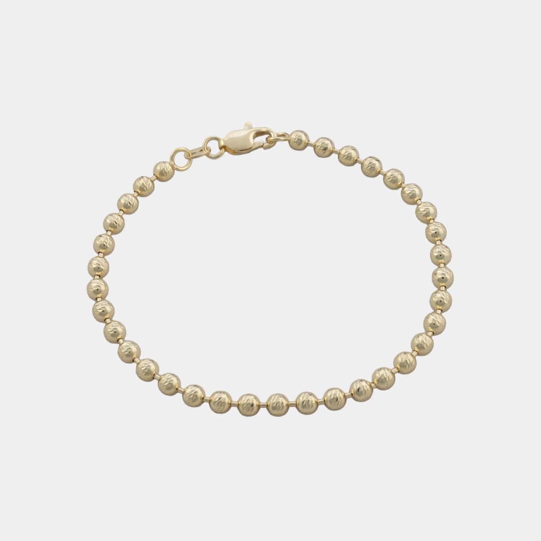 Pulsera Militar Italy 4 mm 19 cm en oro laminado 18K - Ofir18K