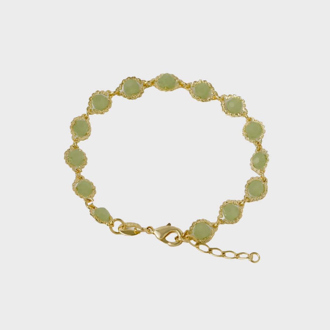 Pulsera Sweet Lemon 16 cm + Extensor en oro laminado 18K - Ofir18K