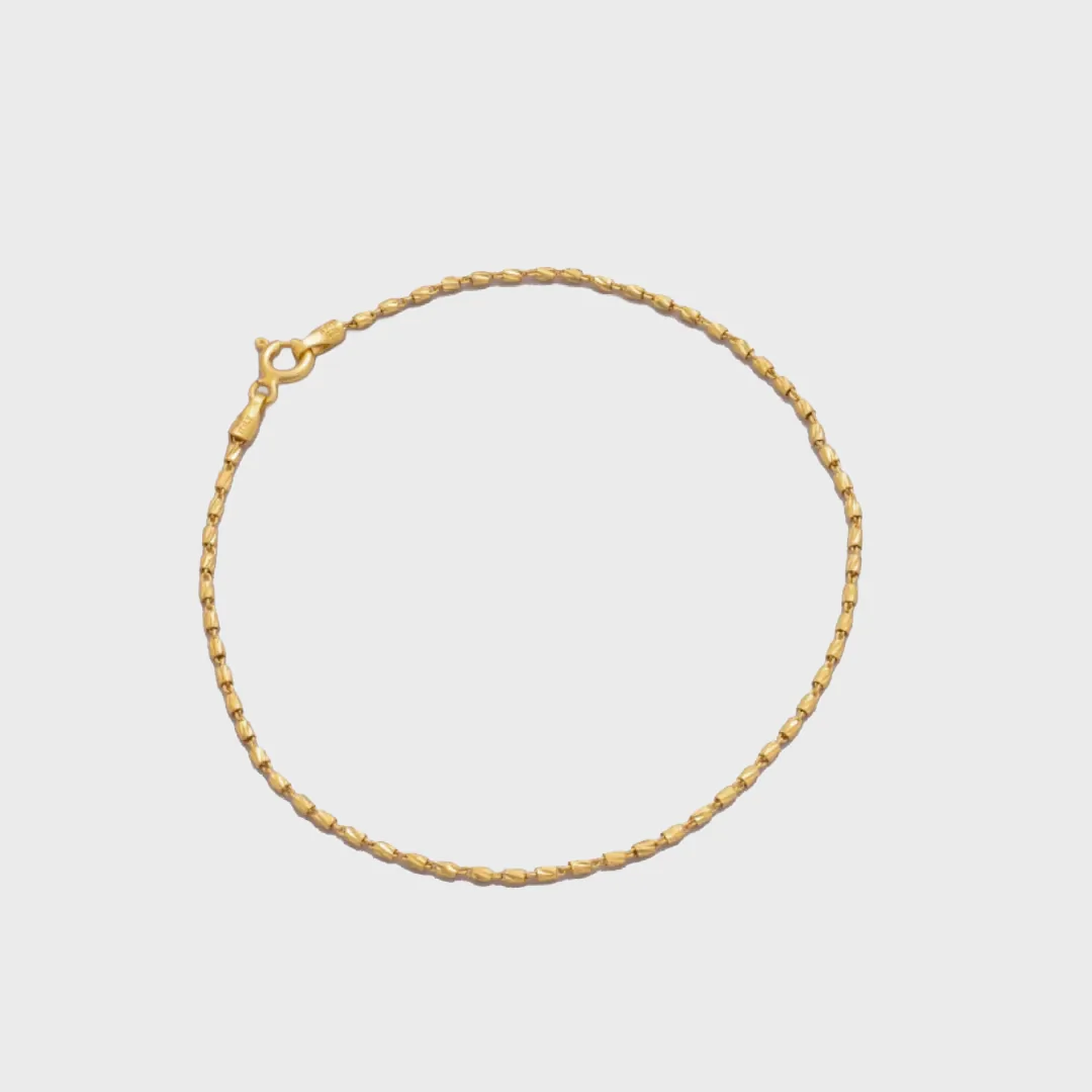 Pulsera Tube Gold IT 19.5 cm en oro laminado 18K - Ofir18K