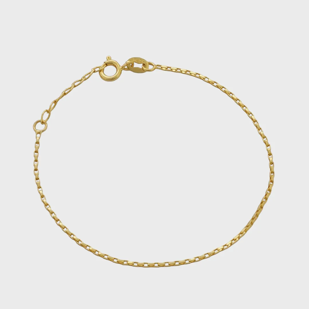 Pulsera Vintage 1.2 mm 16 cm + Extensor en oro laminado 18K - Ofir18K